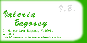 valeria bagossy business card