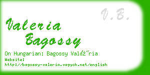 valeria bagossy business card